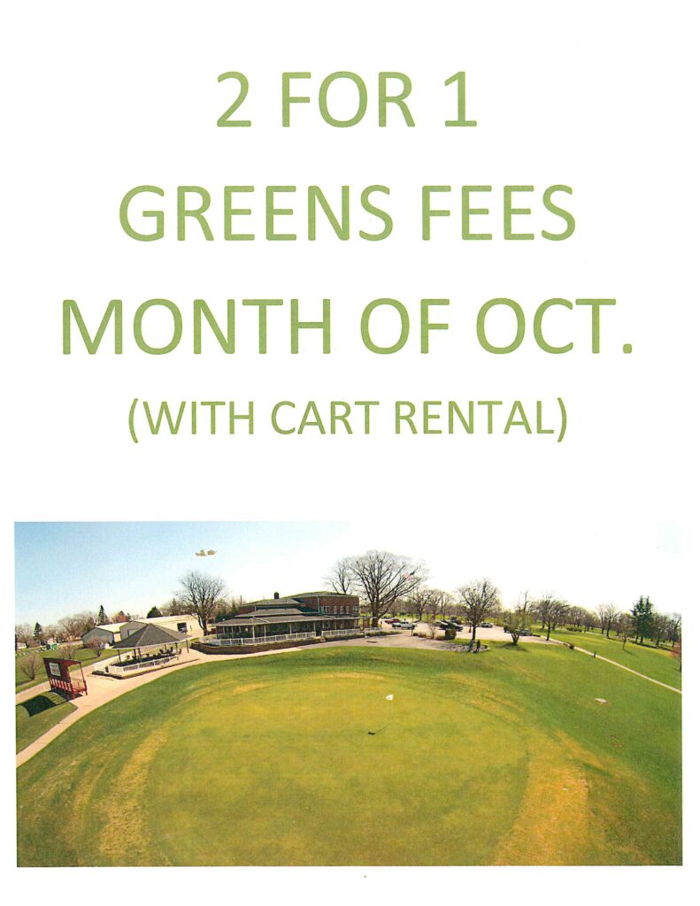 October Greens Fee Special Kewanee Park District